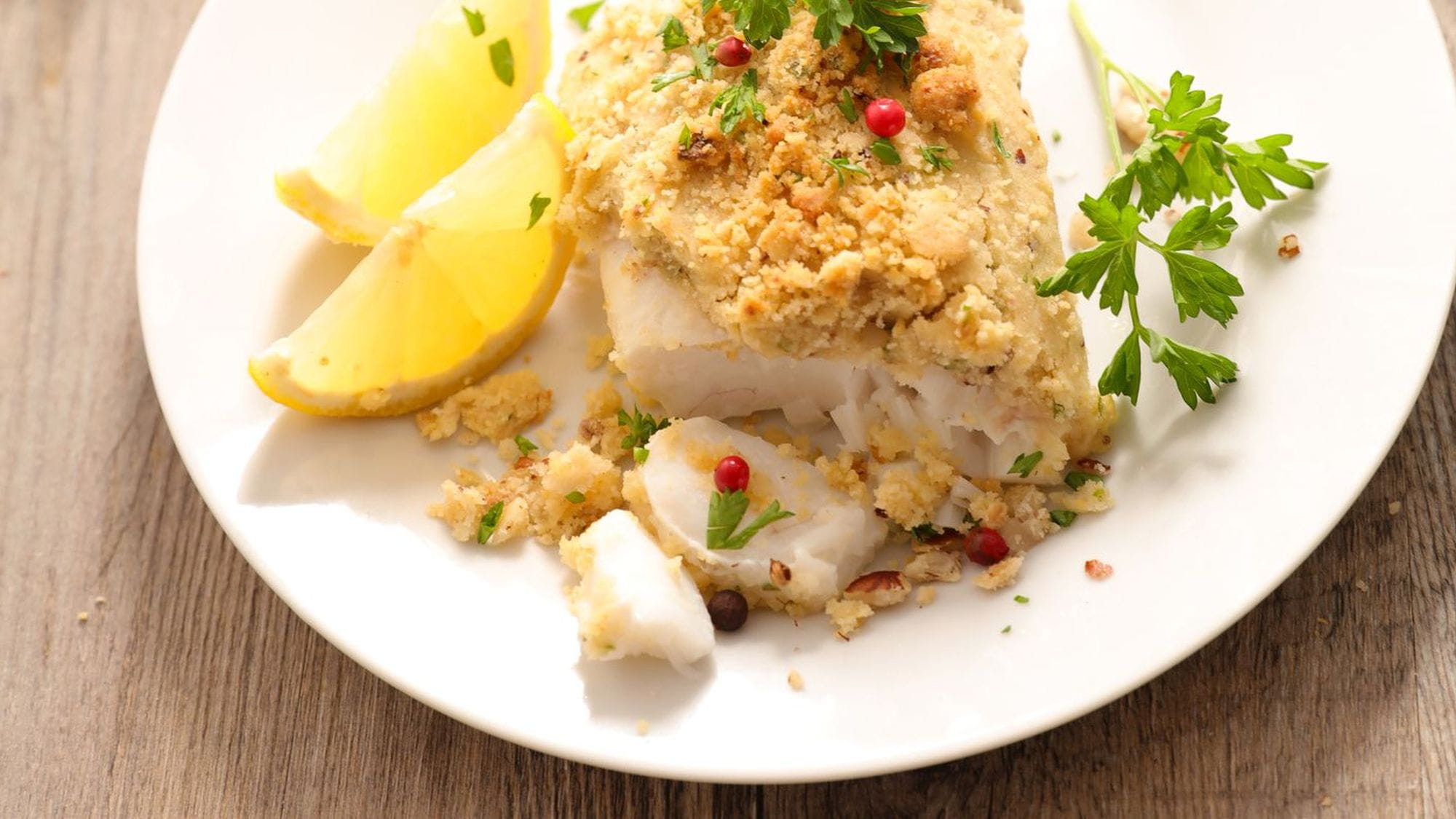 Dorsz imbirowy w ziołowej skórce