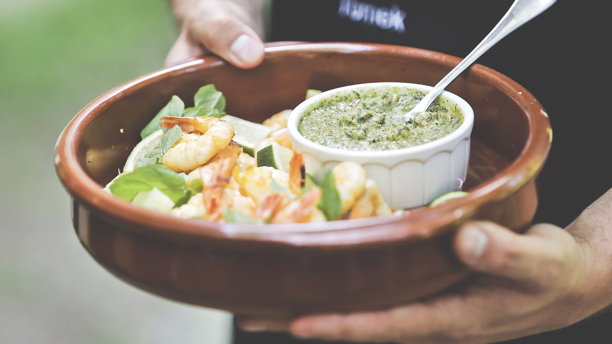 Krewetki z azjatyckim pesto - przepis Kamis