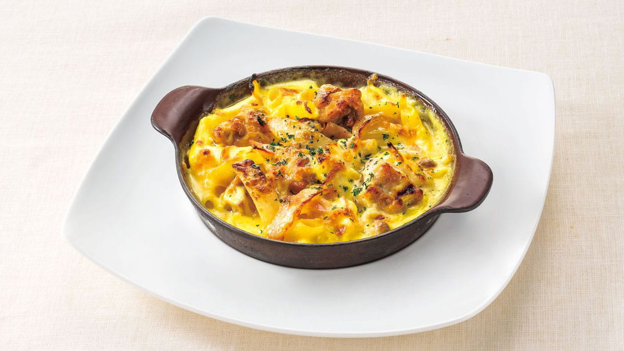 Łazanki zapiekane z porem - przepis Kamis