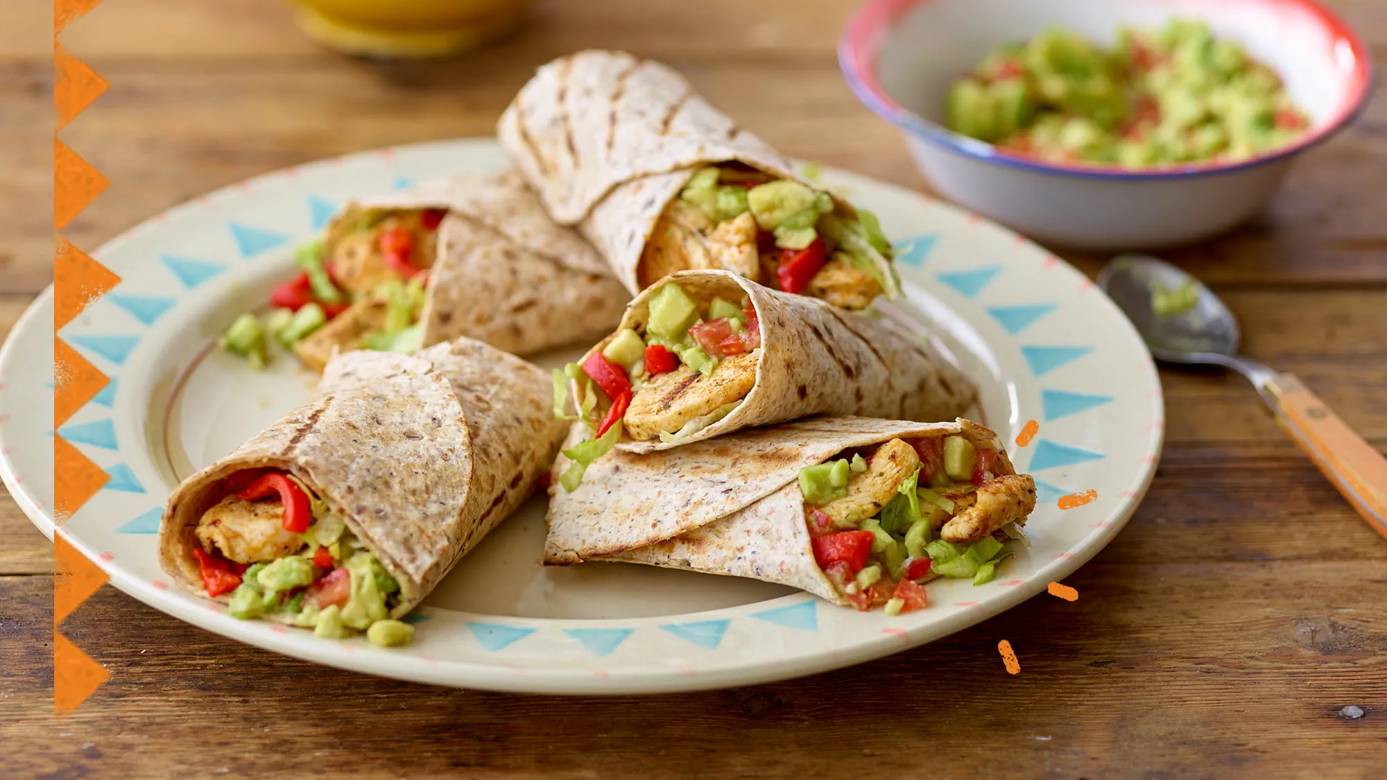 Meksykański wrap z kurczakiem i guacamole l Kamis.pl