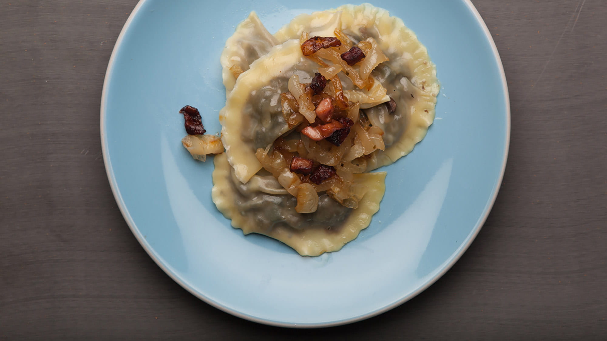 Pierogi z kaszanką - przepis Kamis