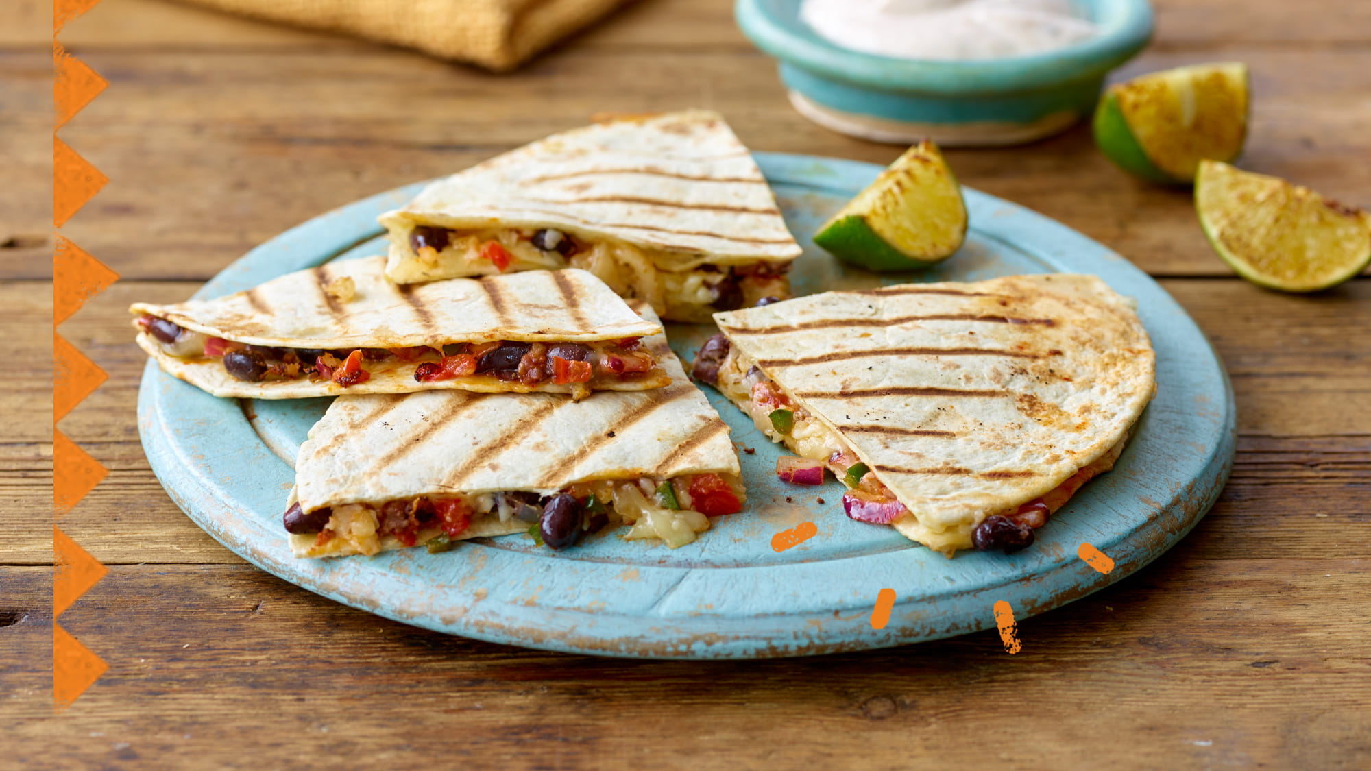 Pyszne tortille z grilla z serem i fasolą  l Kamis.pl