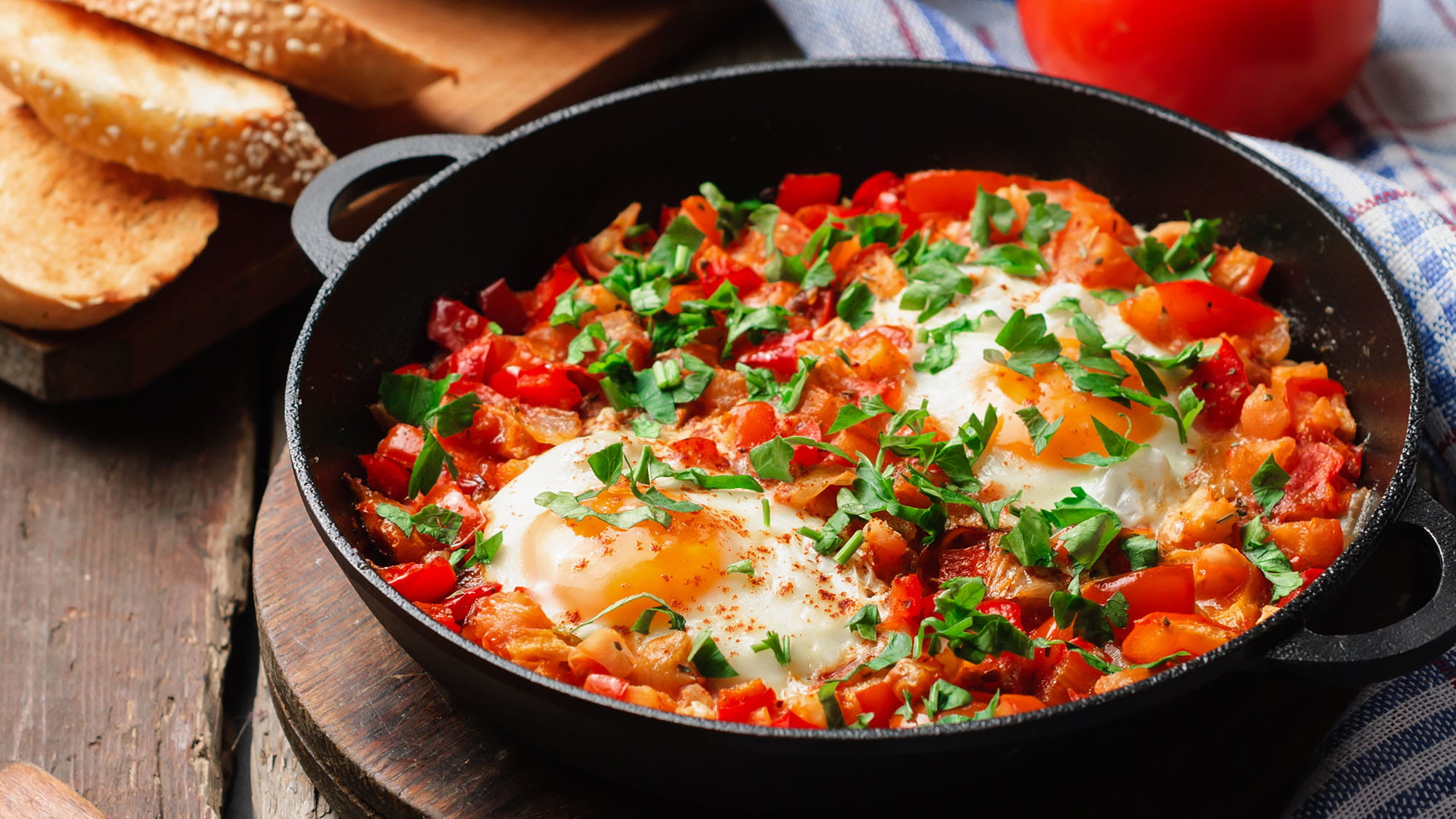 Śródziemnomorska warzywna szakszuka l Kamis.pl