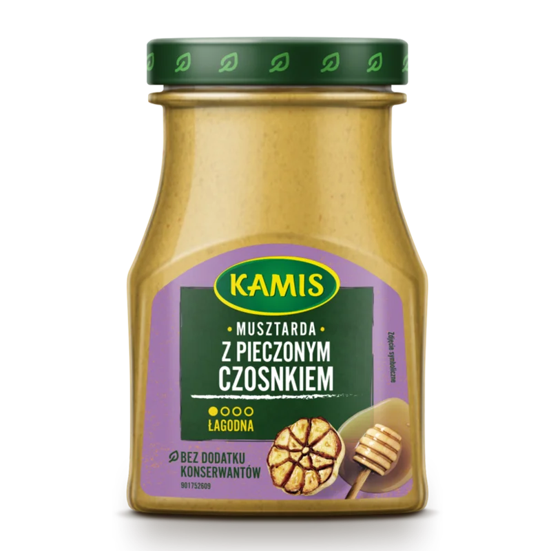 Musztarda z pieczonym czosnkiem i miodem