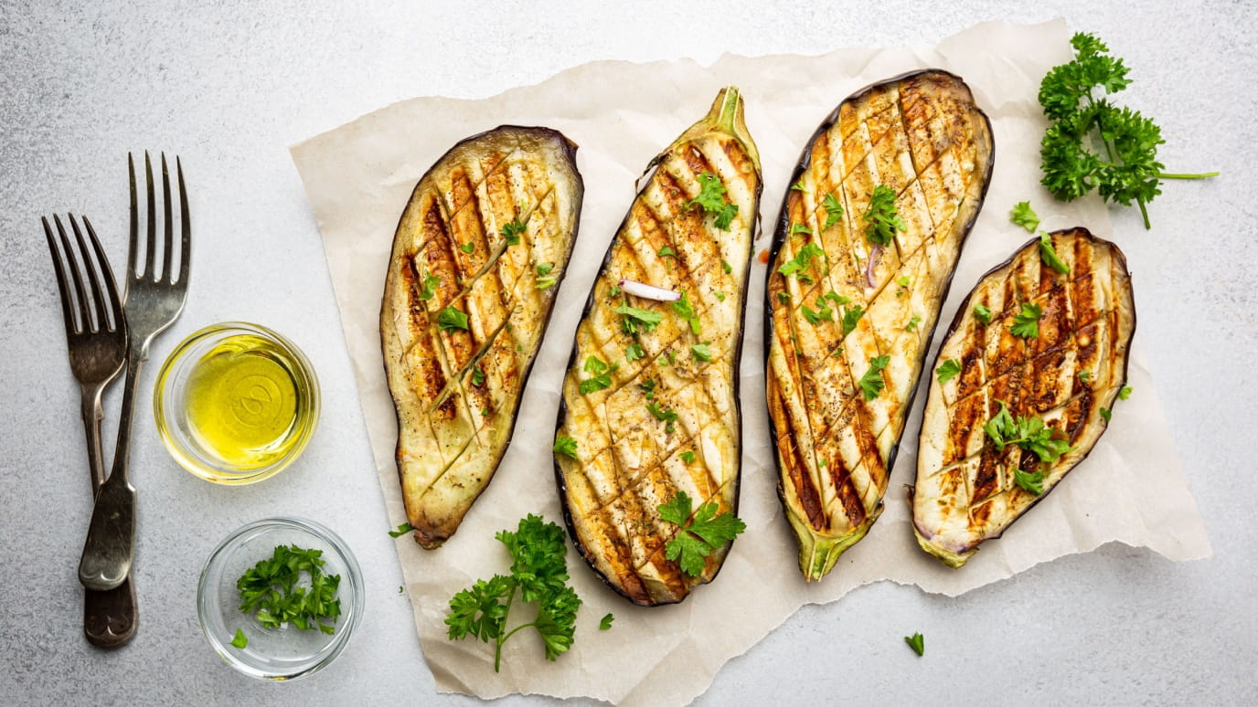 Marynowany grillowany bakłażan