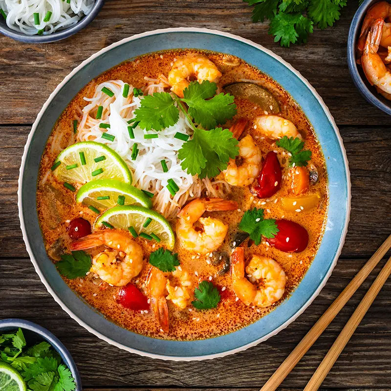 Zupa Kokosowa z Krewetkami